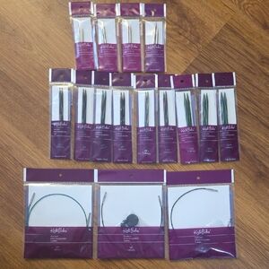HUGE LOT Knitpicks Options Interchangeable Needles & Cables Steel And Wood